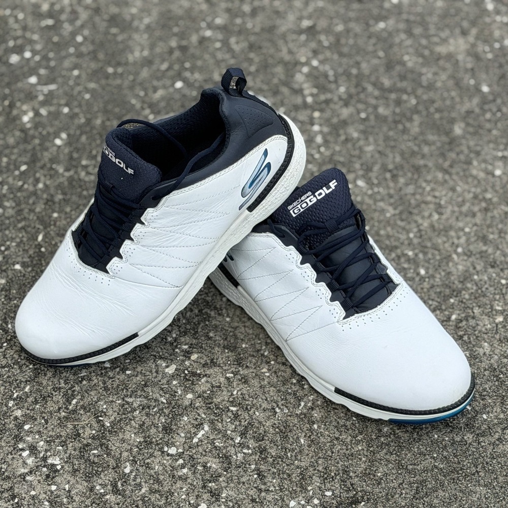 Skechers Go Golf Elite 3 Spikeless Shoe 54523 White Navy Mens 11 EWW Wide